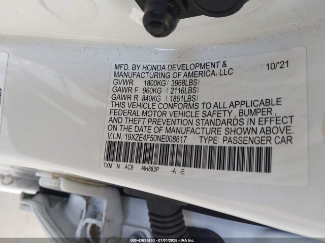 Honda leb6 2022 19XZE4F50NE008617 Image 9