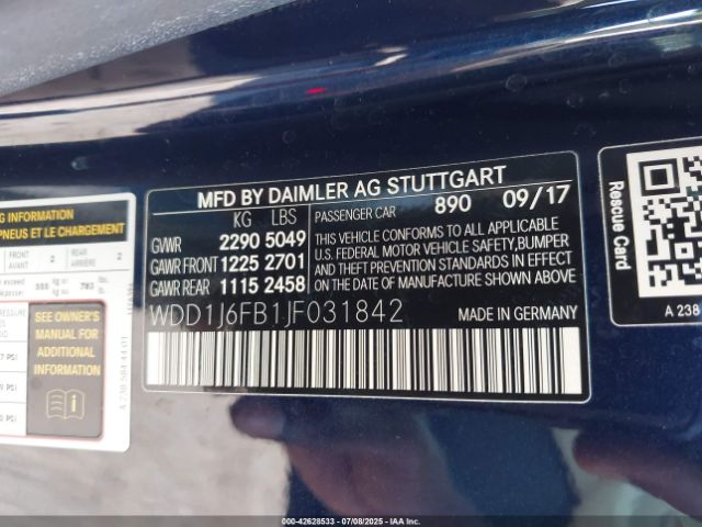 2018 MERCEDES-BENZ E 400 WDD1J6FB1JF031842 Photo 8