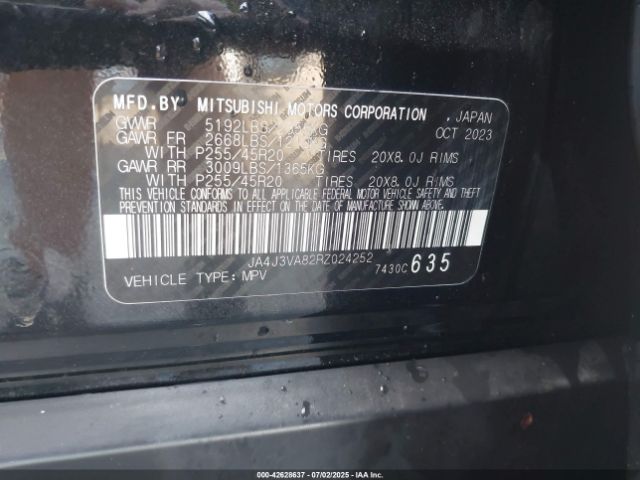 2024 MITSUBISHI OUTLANDER JA4J3VA82RZ024252 Photo 8