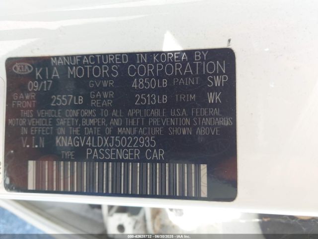 KNAGV4LDXJ5022935 KIA gdi nu