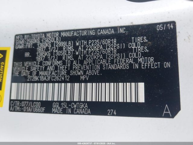 2015 LEXUS RX 350 2T2BK1BA3FC262412 Photo 8