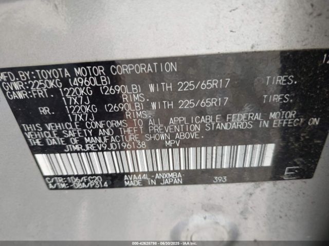 2018 TOYOTA RAV4 HYBRID JTMRJREV9JD196138 Photo 8