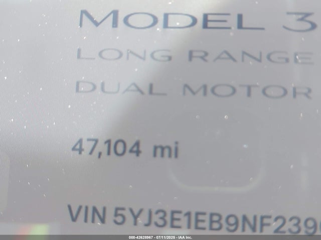 Tesla MODEL 3 2022 5YJ3E1EB9NF239084 Image 15