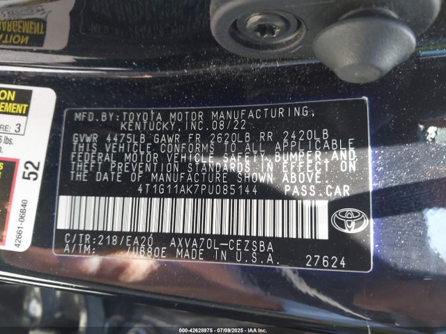 4T1G11AK7PU085144 Toyota a25a-fks