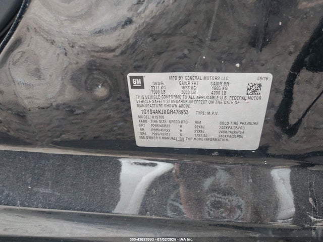 2016 CADILLAC ESCALADE 1GYS4AKJXGR478953 Photo 8