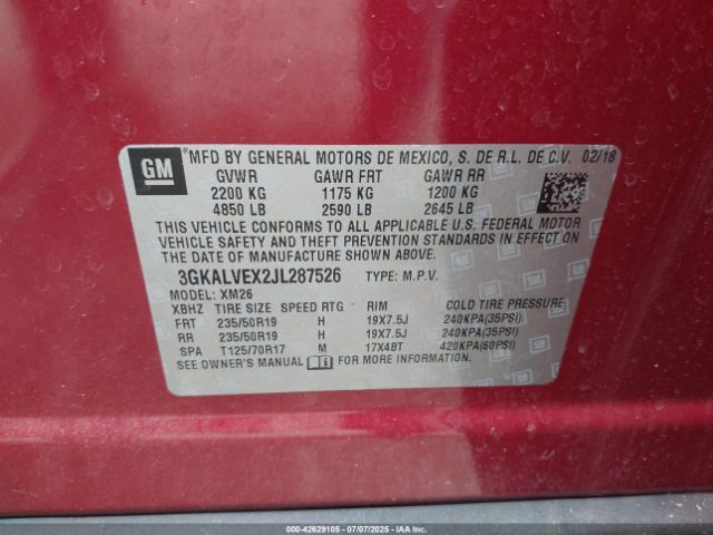 2018 GMC TERRAIN 3GKALVEX2JL287526 Photo 8