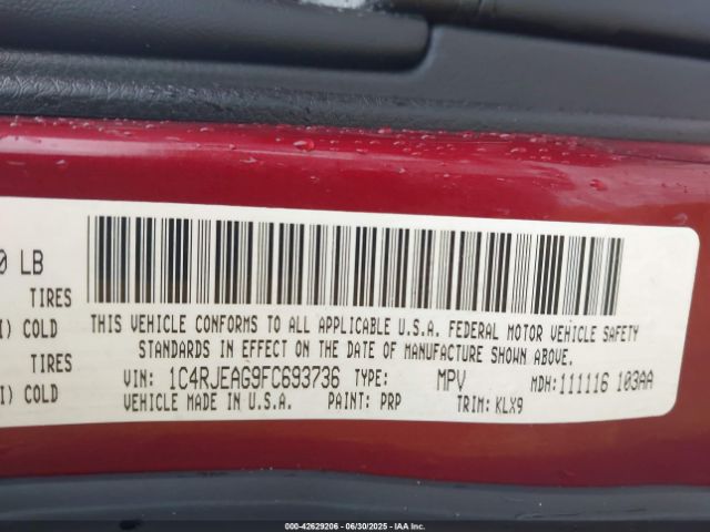 2015 JEEP GRAND CHEROKEE 1C4RJEAG9FC693736 Photo 8