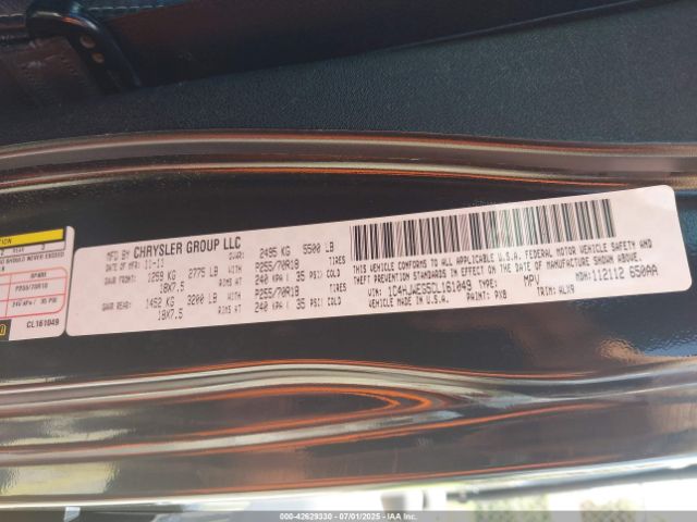 2012 JEEP WRANGLER UNLIMITED 1C4HJWEG5CL161049 Photo 8