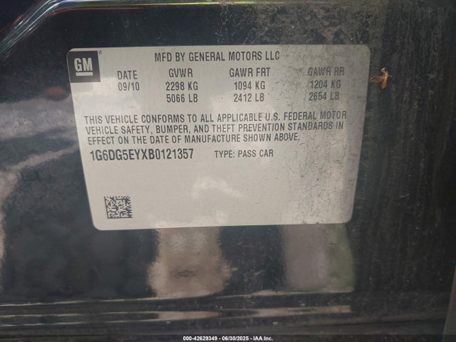 2011 CADILLAC CTS 1G6DG5EYXB0121357 Photo 8