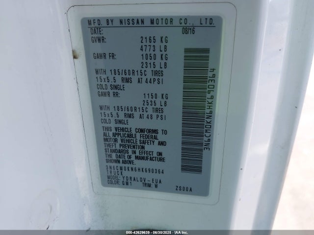 Nissan 2017 2017 3N6CM0KN6HK690364 Image 9