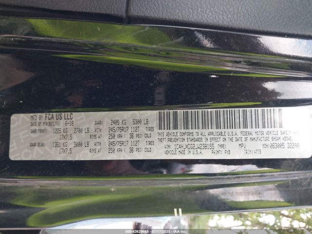2018 JEEP WRANGLER UNLIMITED 1C4HJXDG2JW238155 Photo 8