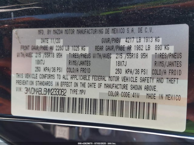 Mazda py 2021 3MVDMABL6MM233062 Image 9