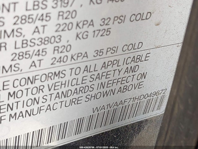 2017 AUDI Q7 WA1VAAF71HD049672 Photo 8