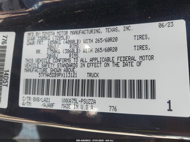 Toyota v35a-fts 2023 5TFNA5DB9PX113121 Image 9