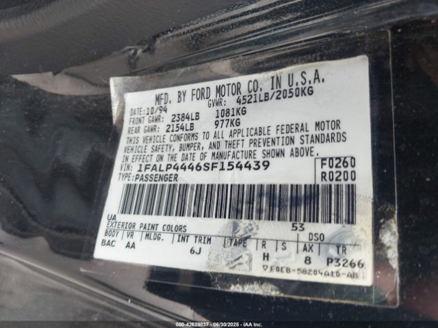 1995 FORD MUSTANG 1FALP4446SF154439 Photo 8