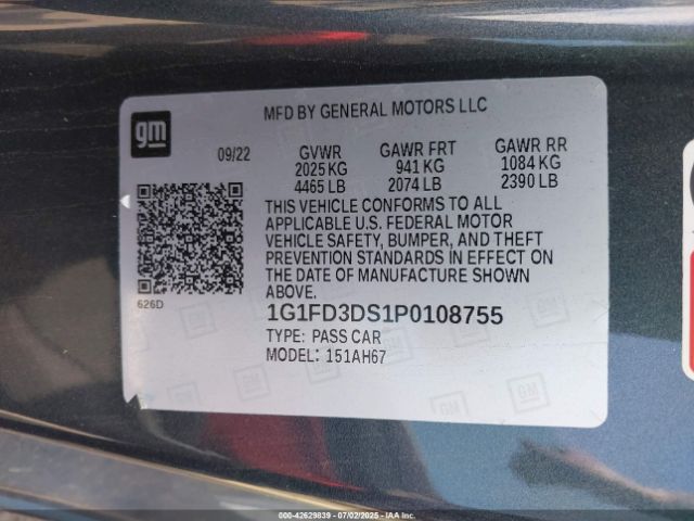 2023 CHEVROLET CAMARO 1G1FD3DS1P0108755 Photo 8