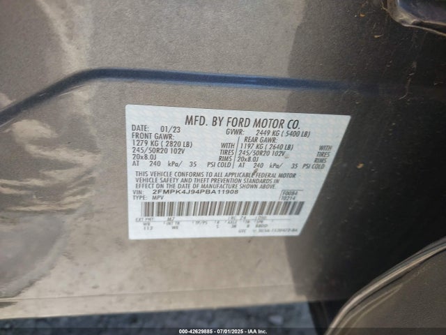 Ford gtdi 2023 2FMPK4J94PBA11908 Image 9