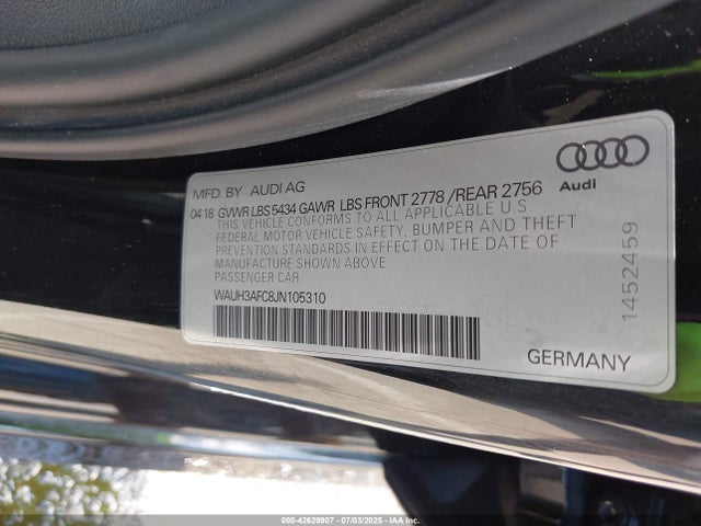 2018 AUDI A6 WAUH3AFC8JN105310 Photo 8