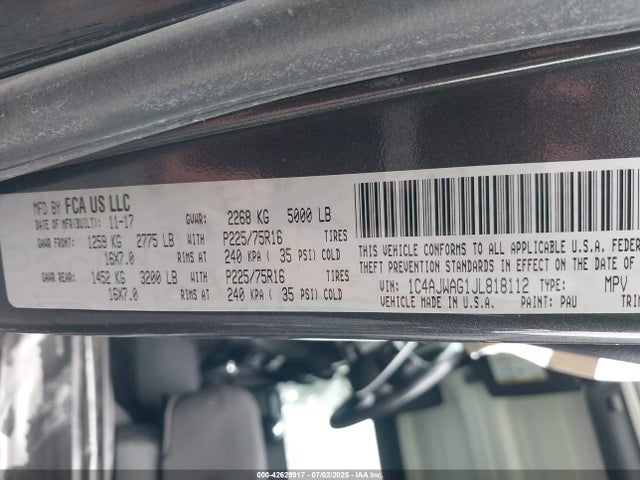 1C4AJWAG1JL818112 Jeep WRANGLER JK