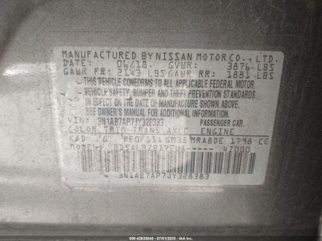 2018 NISSAN SENTRA 3N1AB7AP7JY328383 Photo 8