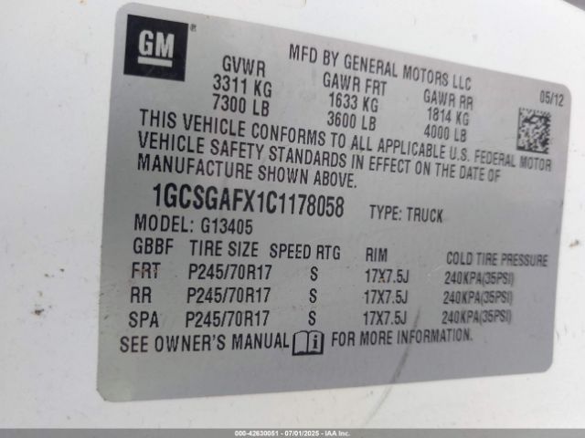 2012 CHEVROLET EXPRESS 1500 1GCSGAFX1C1178058 Photo 8