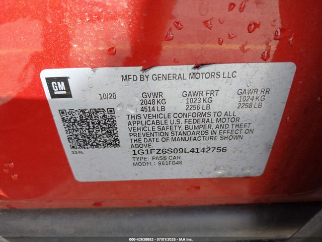1G1FZ6S09L4142756 Chevrolet BOLT EV
