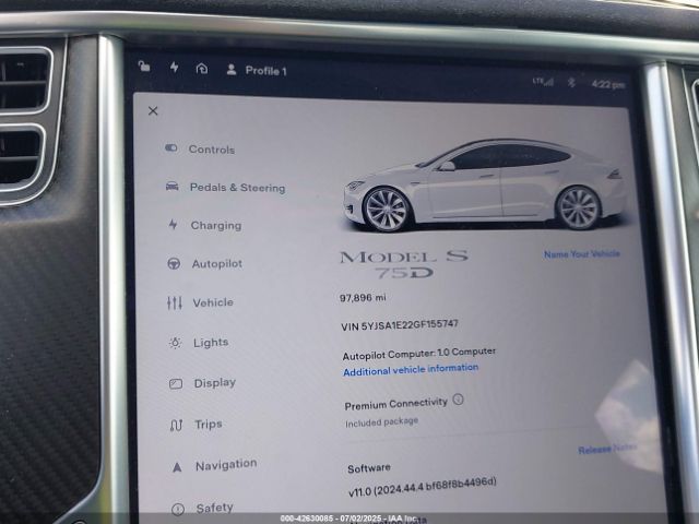 2016 TESLA MODEL S 5YJSA1E22GF155747 Photo 6