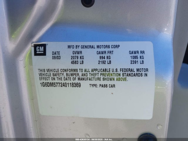 2004 CADILLAC CTS 1G6DM577240118369 Photo 8