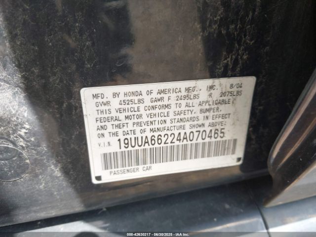 2004 ACURA TL 19UUA66224A070465 Photo 8