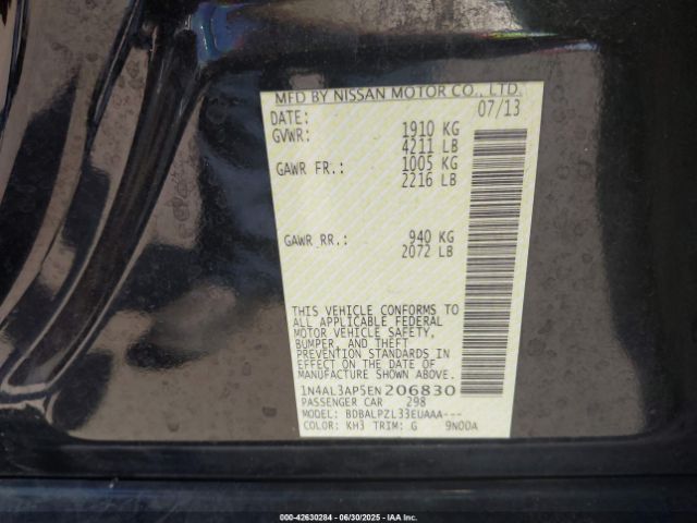 1N4AL3AP5EN206830 Nissan 2014