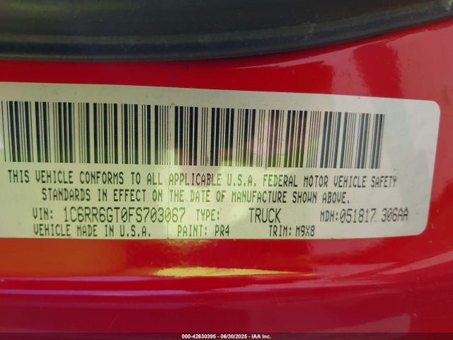 1C6RR6GT0FS703067 RAM 2015