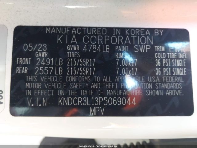 2023 KIA NIRO EV KNDCR3L13P5069044 Photo 8