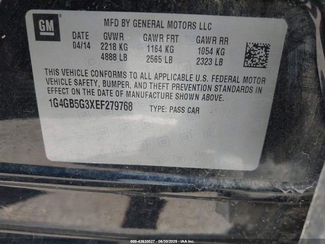 1G4GB5G3XEF279768 Buick lfx