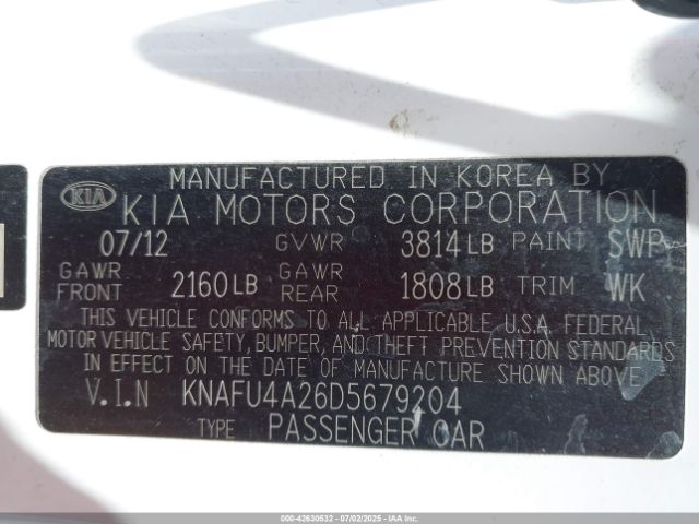 2013 KIA FORTE KNAFU4A26D5679204 Photo 8