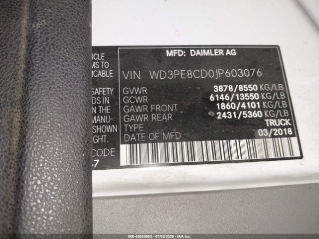 2018 MERCEDES-BENZ SPRINTER 2500 WD3PE8CD0JP603076 Photo 8