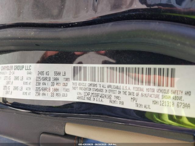 2015 JEEP CHEROKEE 1C4PJMDS8FW624102 Photo 8