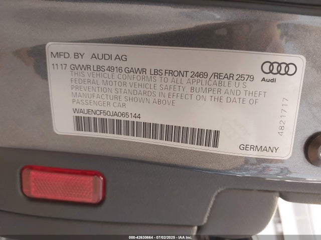 2018 AUDI A5 WAUENCF50JA065144 Photo 8