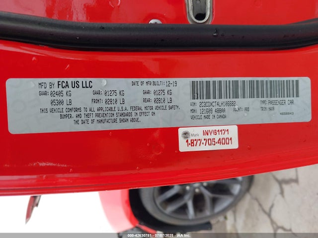 Dodge 2020 2020 2C3CDXCT4LH106682 Image 9