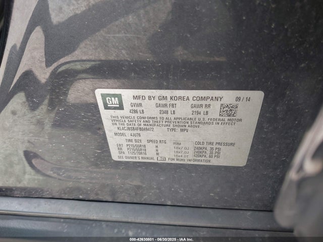 Buick luv 2015 KL4CJBSB4FB049472 Image 9
