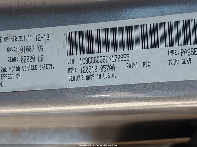 1C3CCBCG9EN172955 Chrysler 200