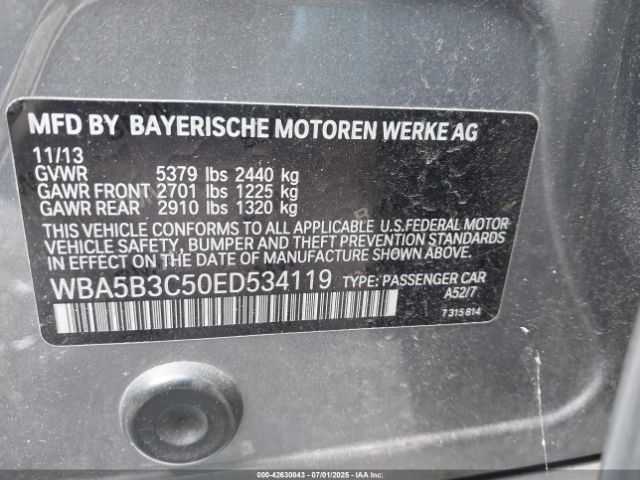 2014 BMW 535I WBA5B3C50ED534119 Photo 8