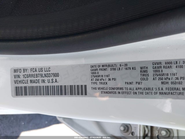 RAM 2020 2020 1C6RREBT9LN337900 Image 9