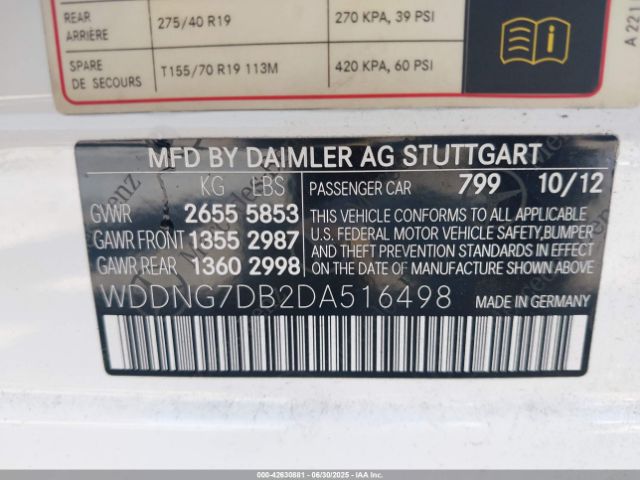 2013 MERCEDES-BENZ S 550 WDDNG7DB2DA516498 Photo 8