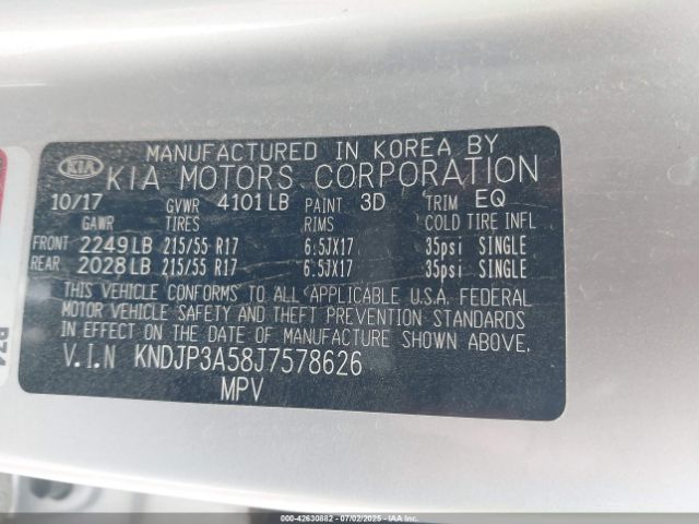 2018 KIA SOUL KNDJP3A58J7578626 Photo 8