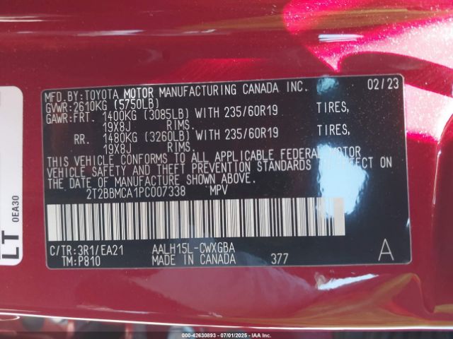2023 LEXUS RX 350H 2T2BBMCA1PC007338 Photo 8
