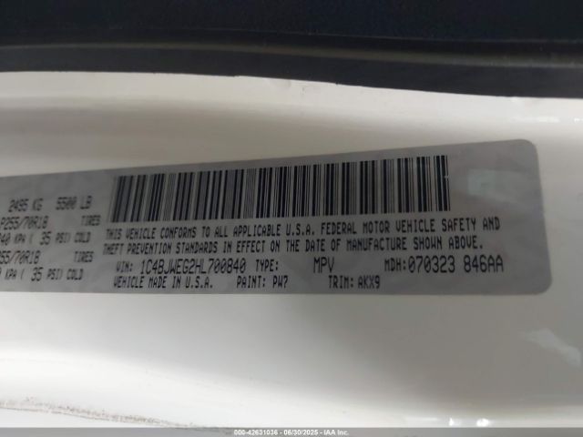 2017 JEEP WRANGLER UNLIMITED 1C4BJWEG2HL700840 Photo 8