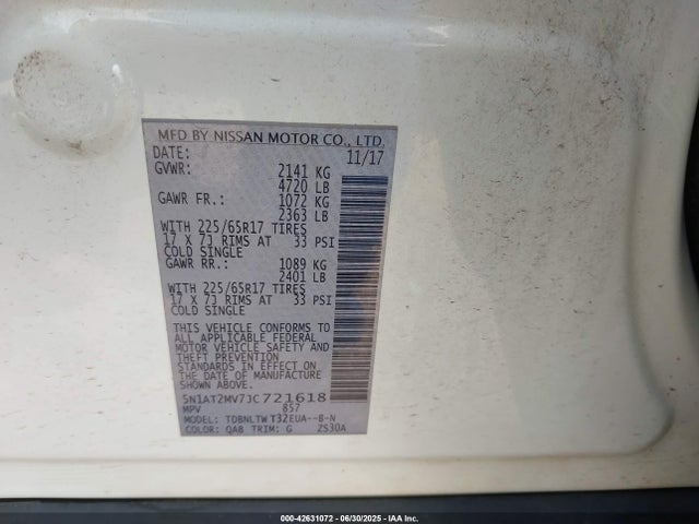 2018 NISSAN ROGUE 5N1AT2MV7JC721618 Photo 8