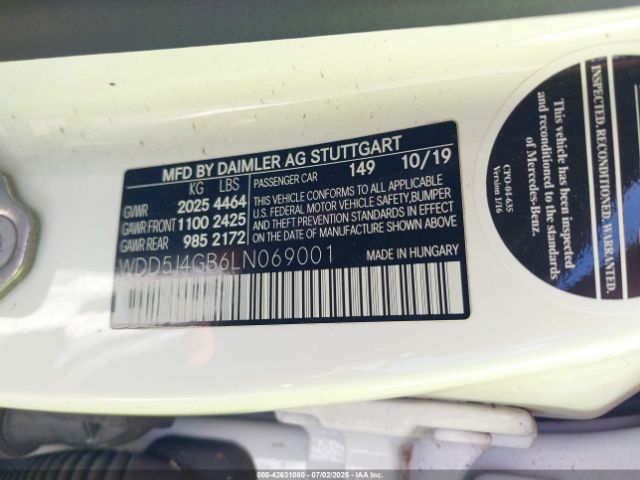 2020 MERCEDES-BENZ CLA 250 WDD5J4GB6LN069001 Photo 8