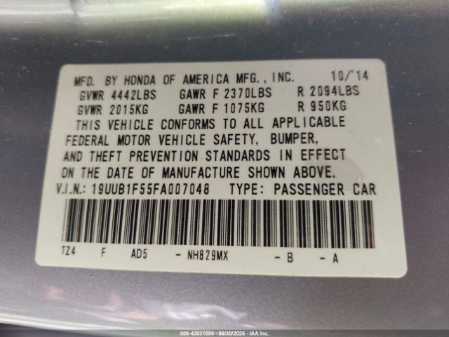 2015 ACURA TLX 19UUB1F55FA007048 Photo 8