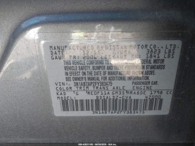 3N1AB7AP2FY383475 Nissan 2015